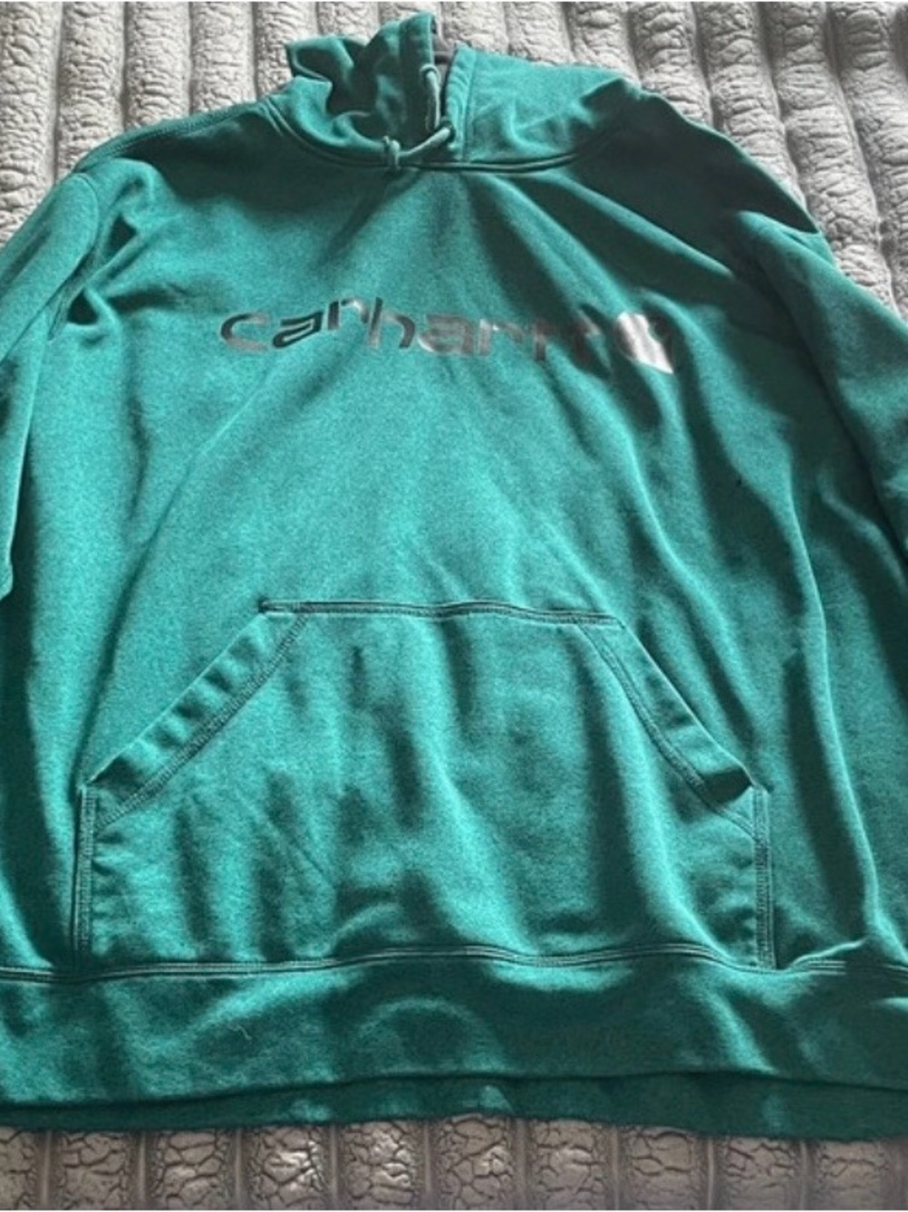 Carhartt Men's Teal Green Pullover Hoodie